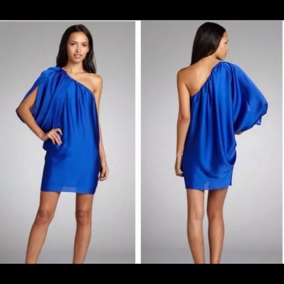 AIDAN MATTOX One Shoulder Mini Dress SIZE 0 - Picture 6 of 9